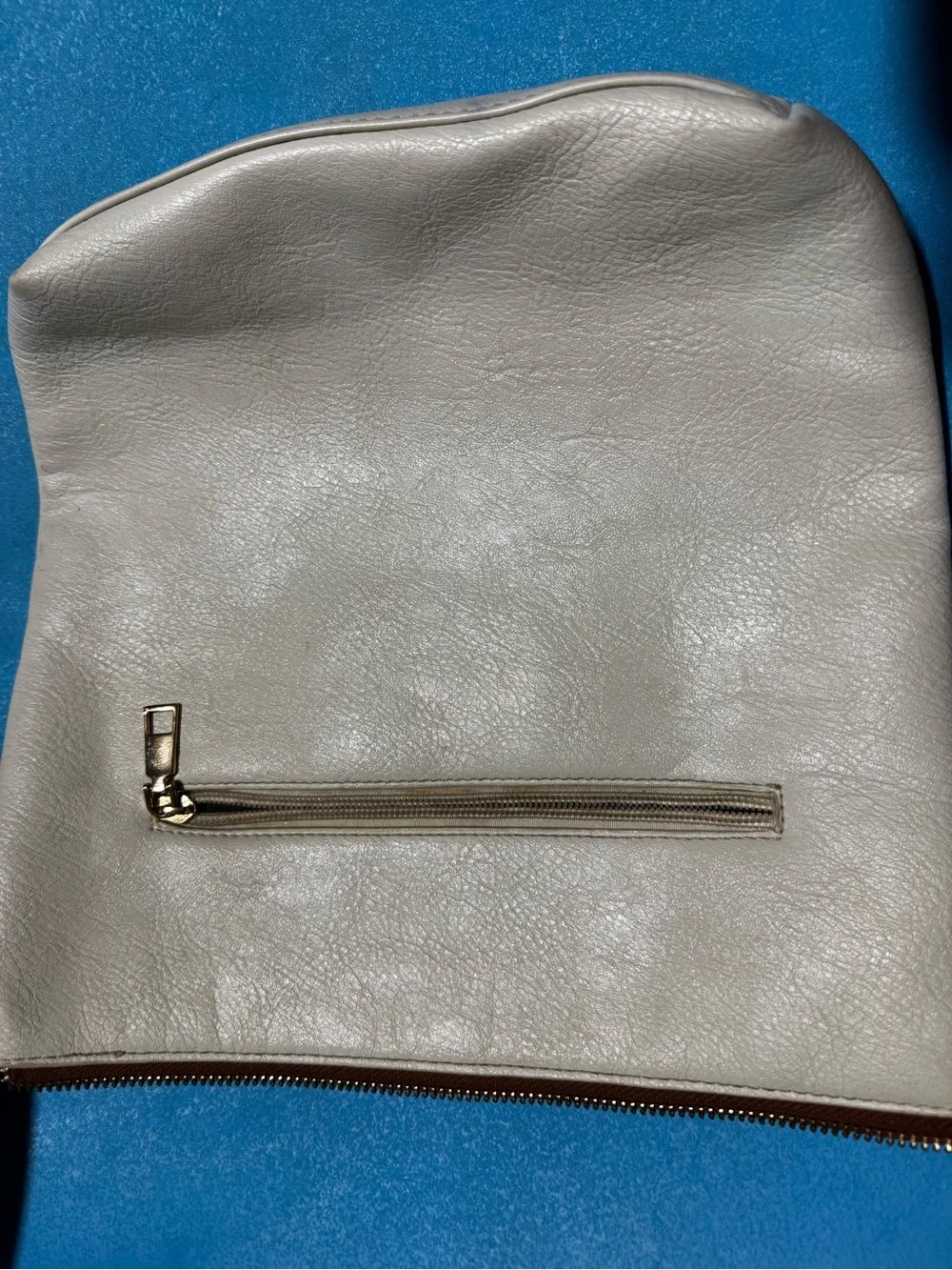 Wesbronco Two-Tone Leather like Bag — White and Brown